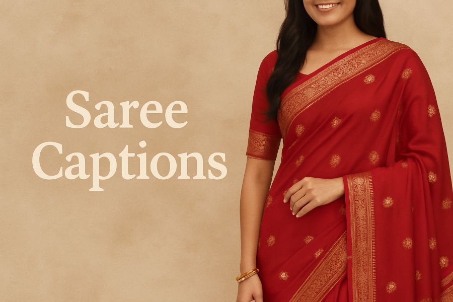 Saree Captions